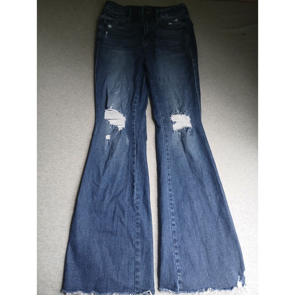Judy Blue Jeans 30 Super Flare Bell Bottom Stretch Slimming Cowboy Western